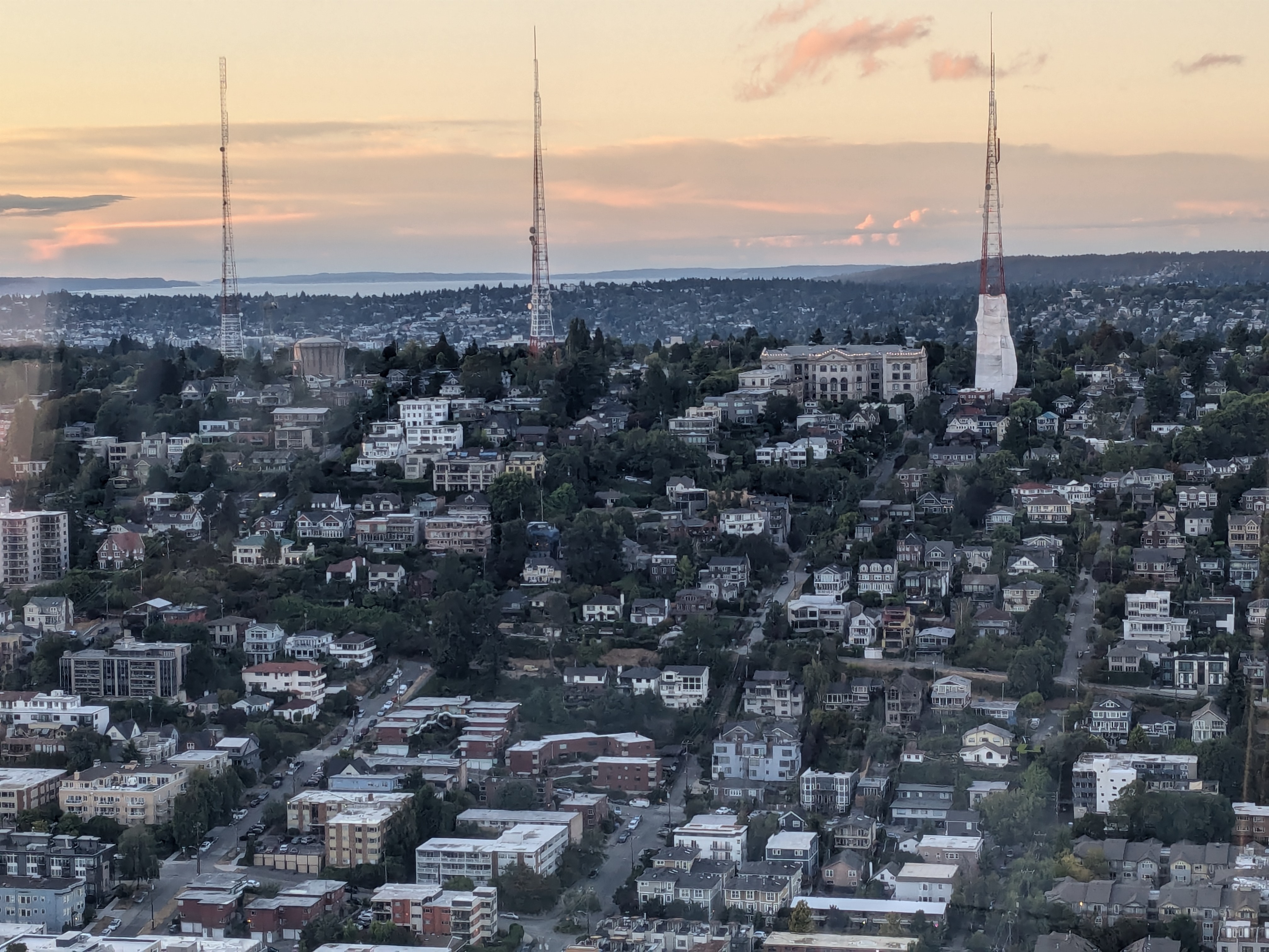 Queen Anne Hill from aerial view - Seattle Center Queen Anne Cultural Trail