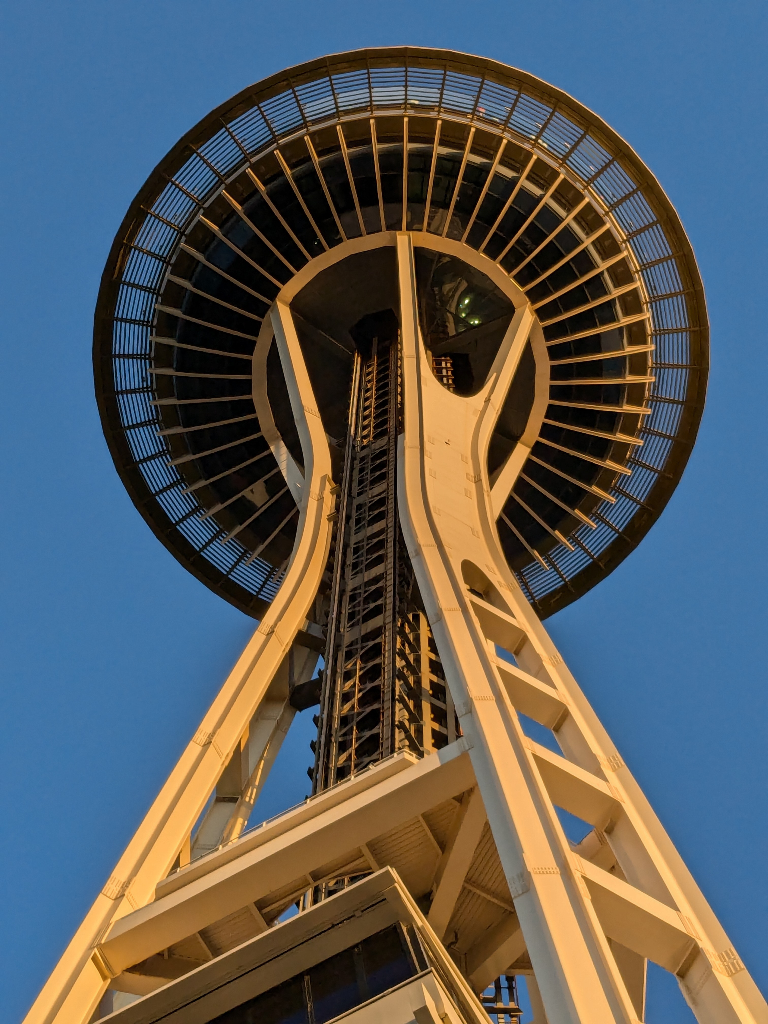 Space Needle from below - Seattle Center Queen Anne Cultural Trail
