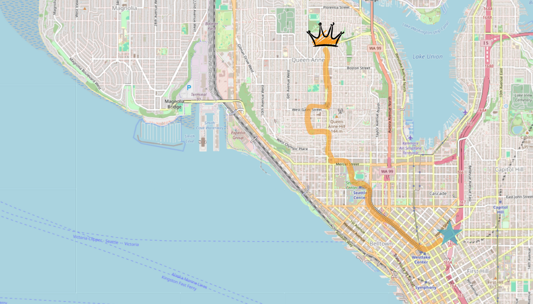 Seattle Center Queen Anne Trail Map